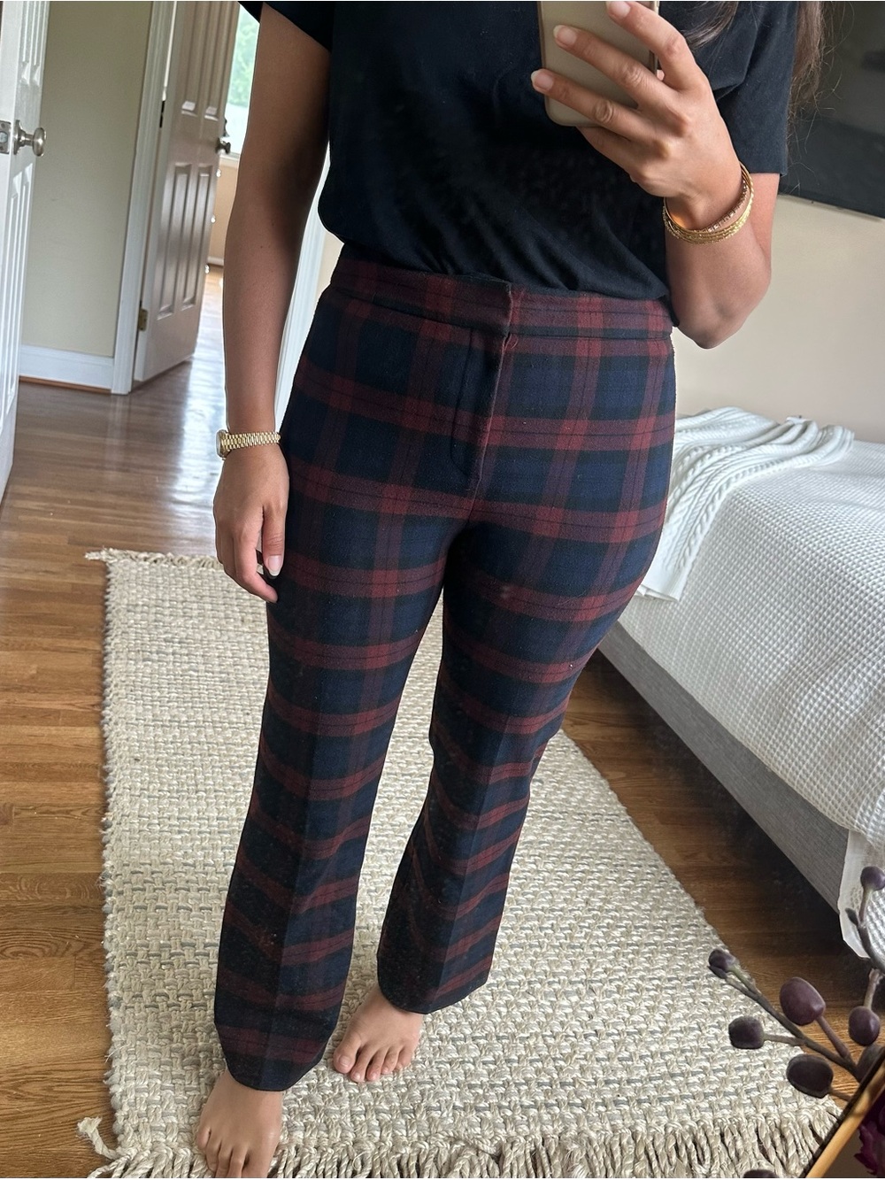 Derek Lam Plaid Wool Pants